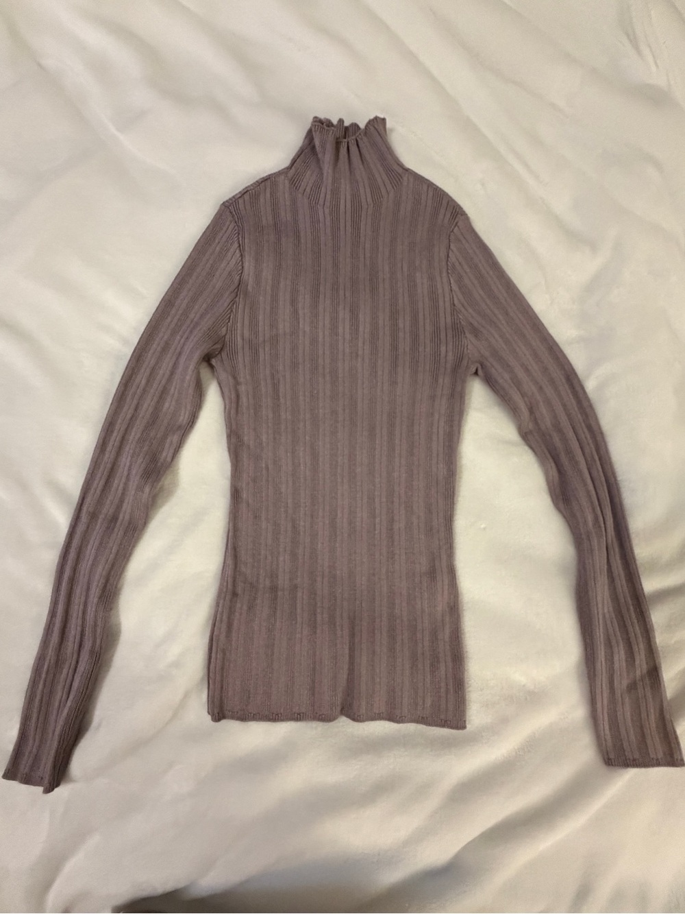 Abercrombie & Fitch Ribbed Mock Neck Sweater - Mauve